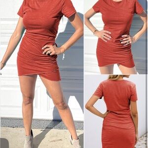Mini Rust Red Women's Dress